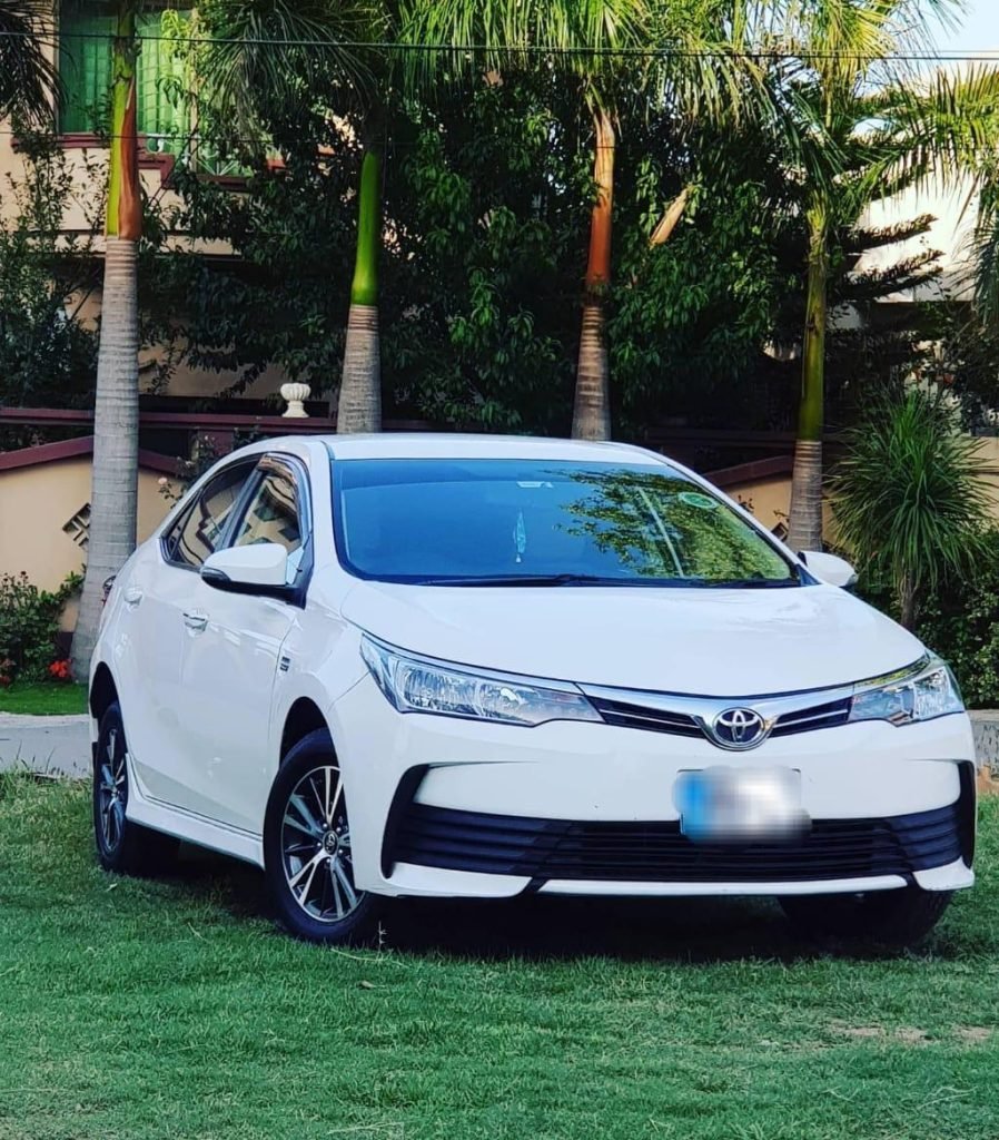 toyota corolla for rent islamabad to lahore
